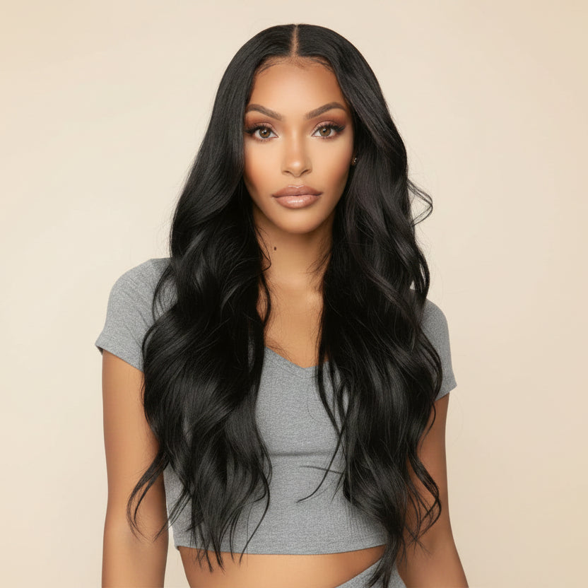 Curly Wavy Long Thick Clip On Hair Extensions (4 PCS Set)