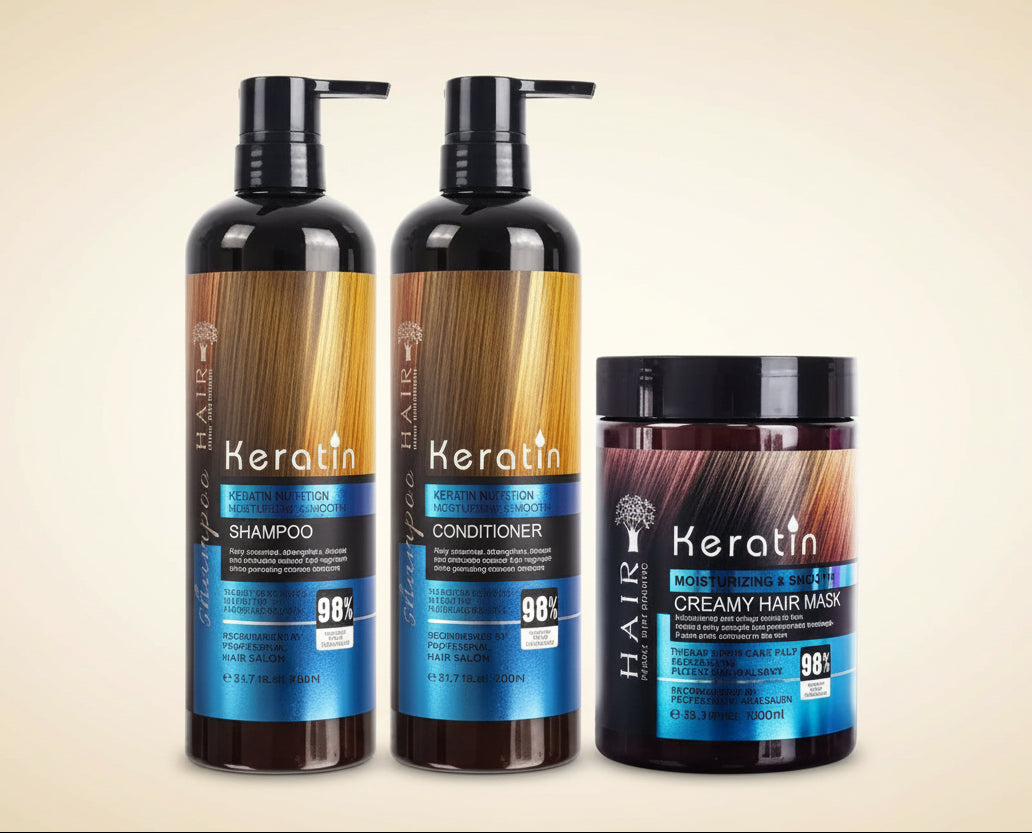 Ultimate Keratin Hair Repair Trio (3-Piece Bundle)
