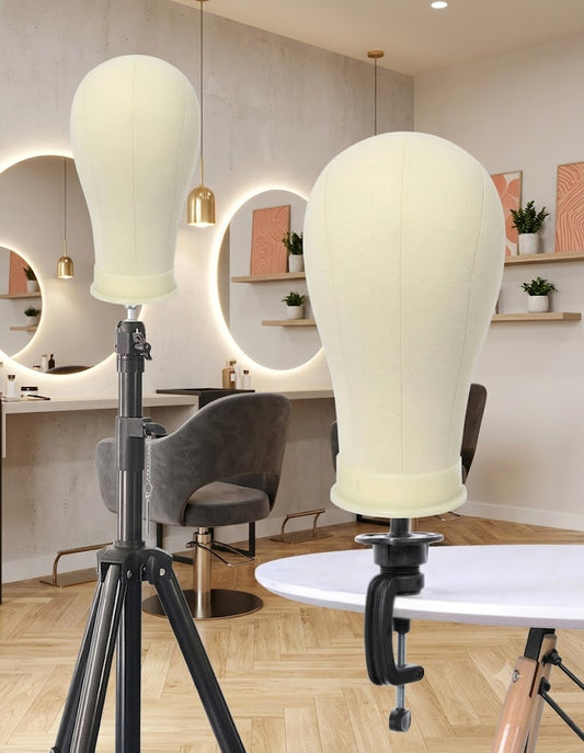 Canvas Mannequin Head With Mount Hole